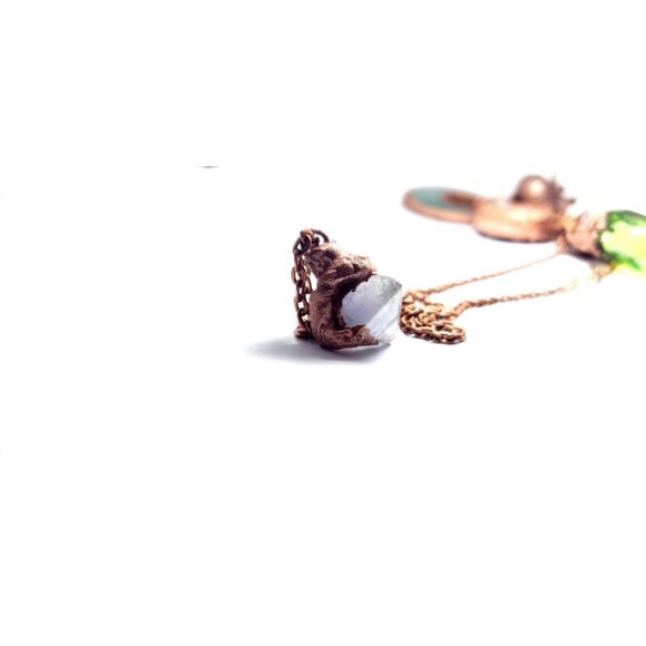 Flourite crystal necklace handmade - Picture 4 of 12